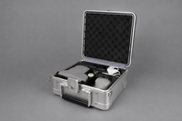 Open aluminium personal item flight case with custom foam inserts for secure equipment storage.