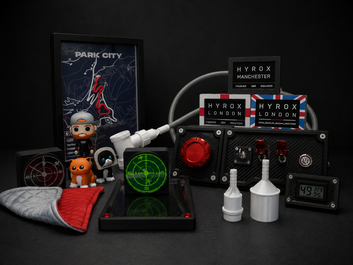 Selection of bespoke products designed and manufactured by Axe Design, including engineering accessories, organisers and custom-made components.