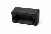 Rear view of the carbon fibre thermometer and hygrometer mount showing the 3D printed enclosure and mounting design.