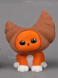 Ginger cat bread collectible displayed with the croissant accessory.