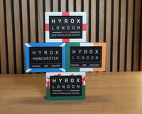 Four connected HYROX patch displays showcasing the modular design.