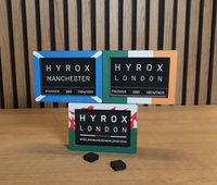 Three modular HYROX patch displays displayed together.