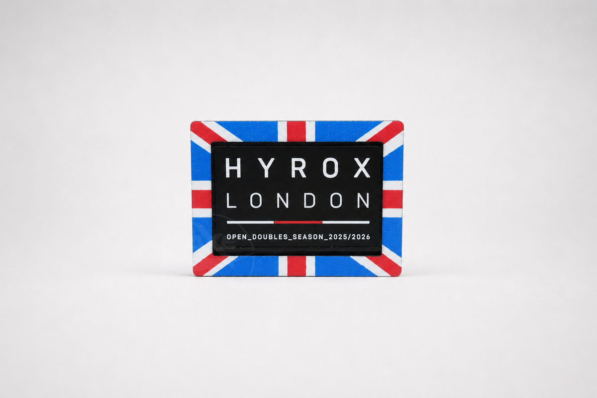 United Kingdom HYROX patch display featuring the Union Flag front plate.