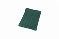 Racing green quilted valuables cloth for lining trays or protecting delicate valuables.