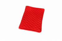 Red quilted valuables cloth for protecting watches, jewellery and everyday carry items.