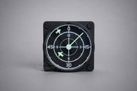 Radar wall clock with a clear acrylic face and aircraft tracking display.