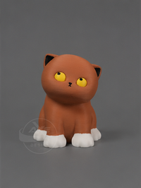 Tabby cat bread collectible with interchangeable bread accessory.