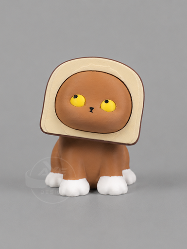 Tabby cat bread collectible displayed with the toast accessory.