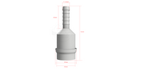 Dimensions of tumble dryer waste pipe adapter