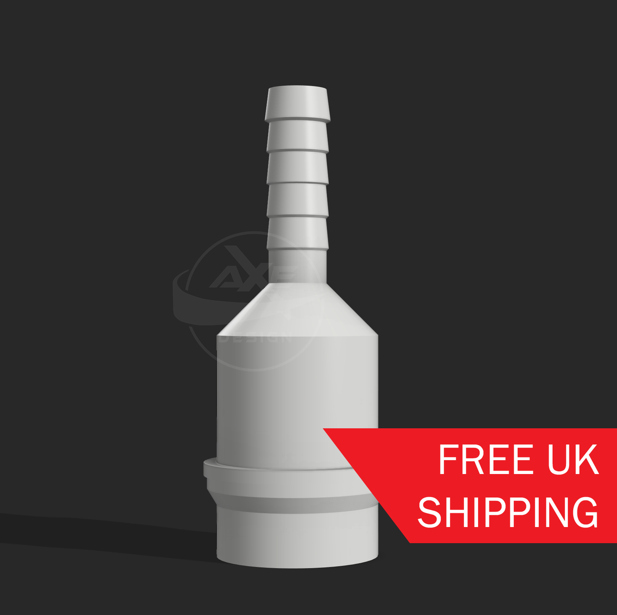Tumble dryer waste pipe adapter for connecting a condenser dryer drain hose to UK plumbing